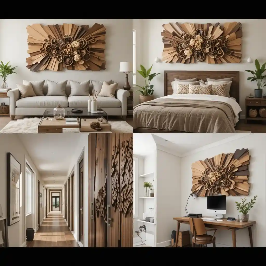 How to hang wood art on wall: four hanging methods for varying weights