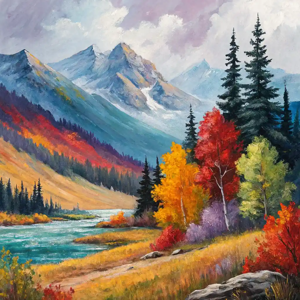Traditional vs abstract landscape painting
