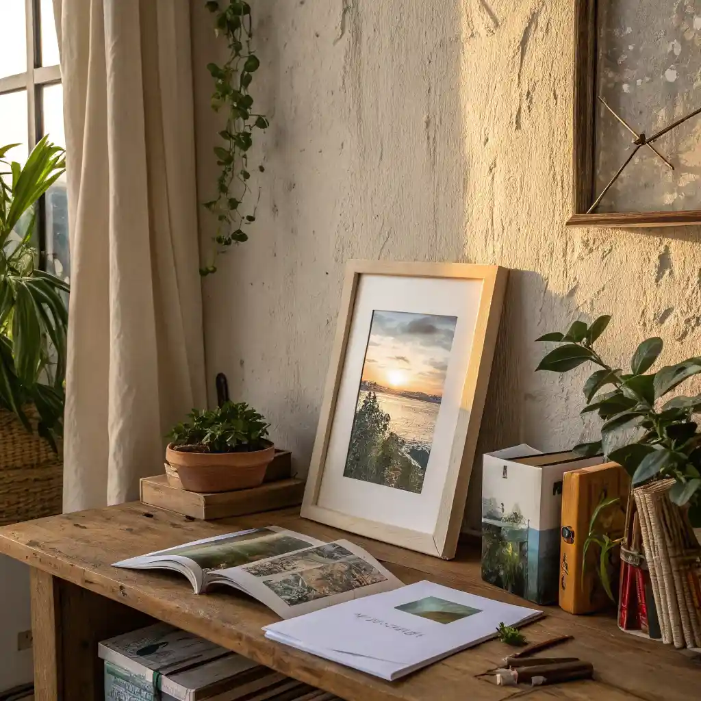 hanging pictures on plaster walls.