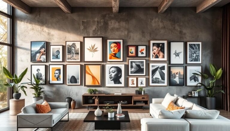 how to hang art on concrete wall