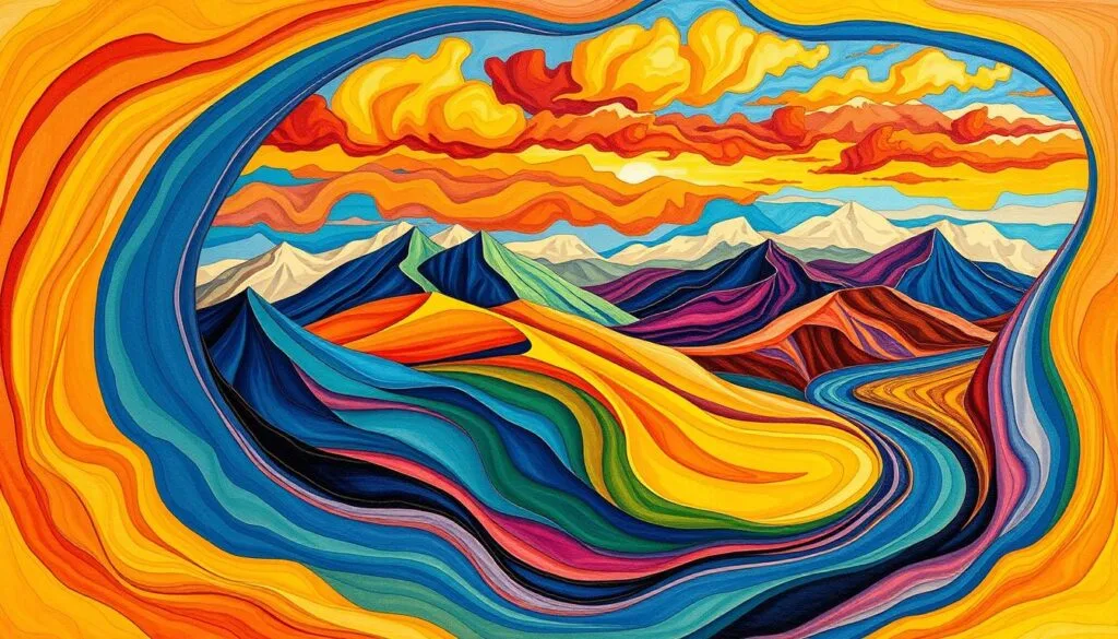 nature abstraction Modern Abstract Landscape Paintings