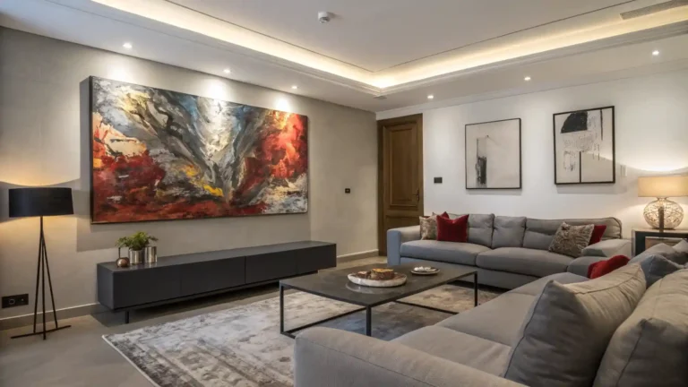 Huge Canvas Wall Art in Modern Living Room