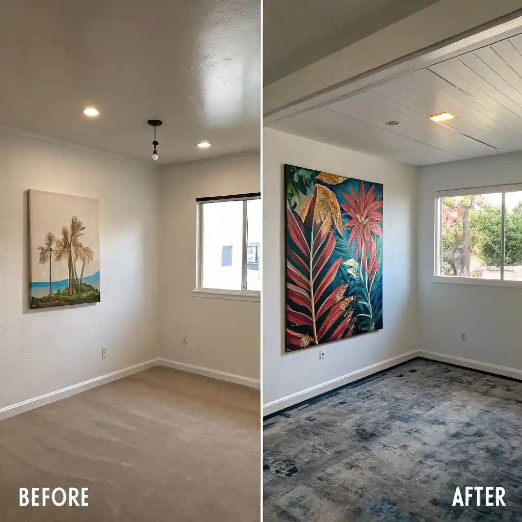 Room Transformation with Huge Canvas Art