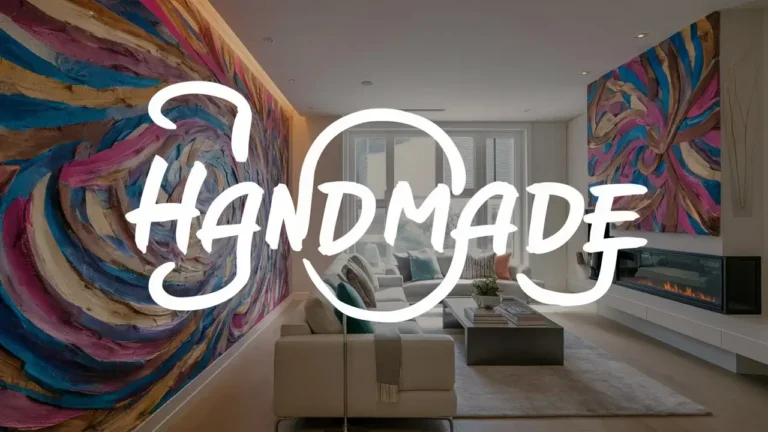 Modern living room featuring stunning handmade wall art
