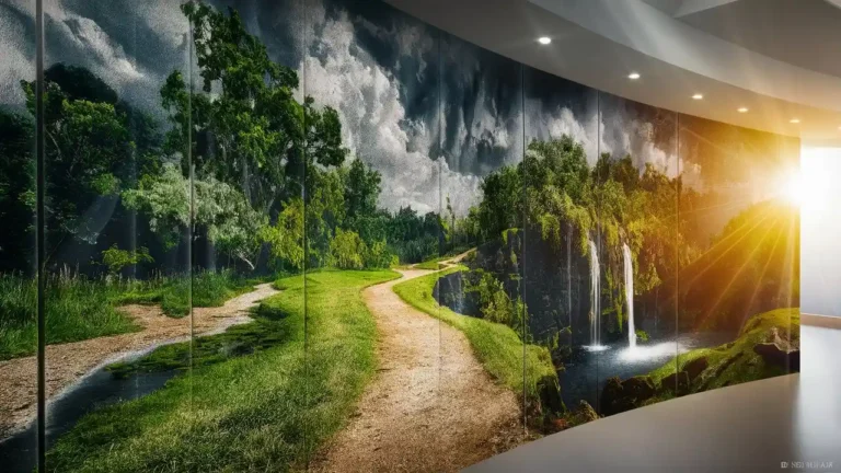 Modern 3D Wall Painting transforming a contemporary interior