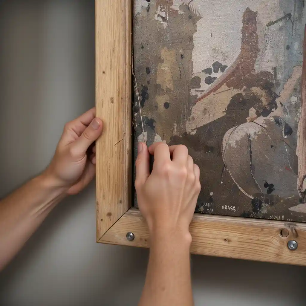 Installing DIY Large Wall Art with French cleats into wall studs