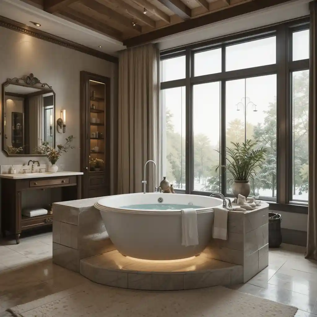 Cleaning and maintaining a jacuzzi bath in room