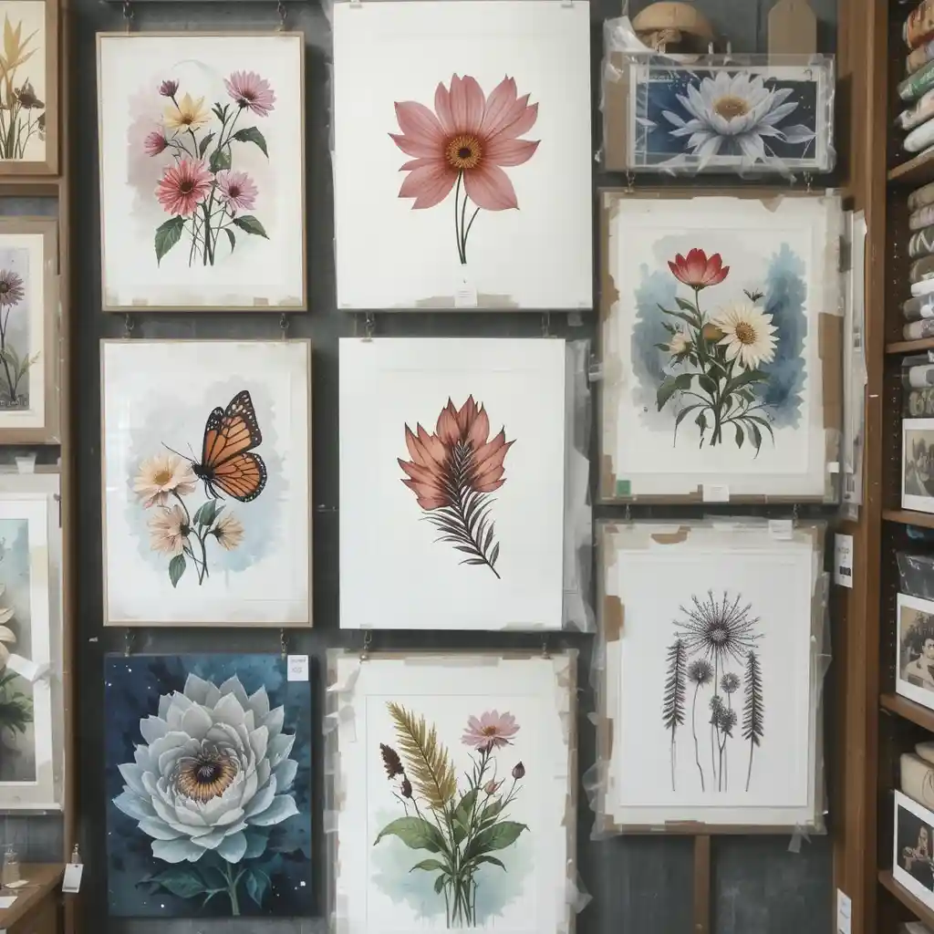 Canvas and watercolor nature wall art