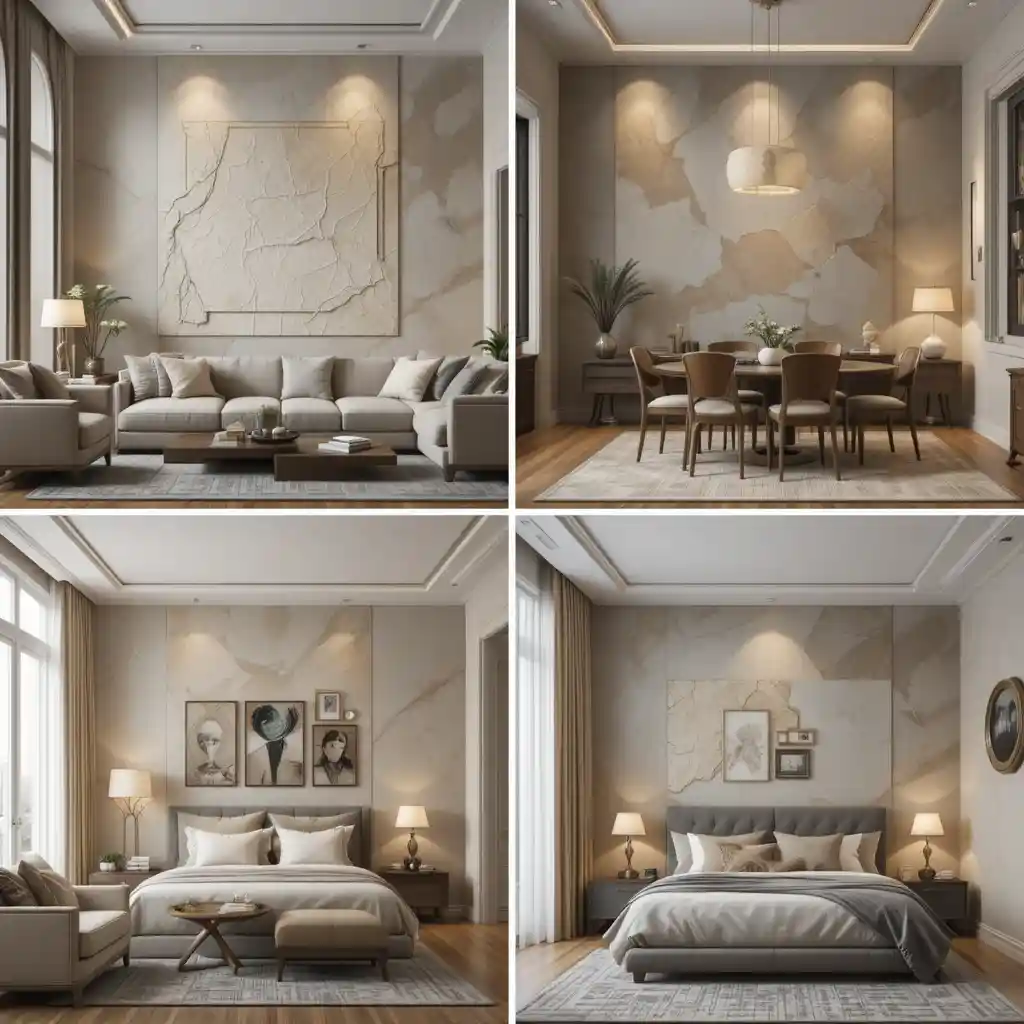Inspirational interiors with varied plaster wall texture