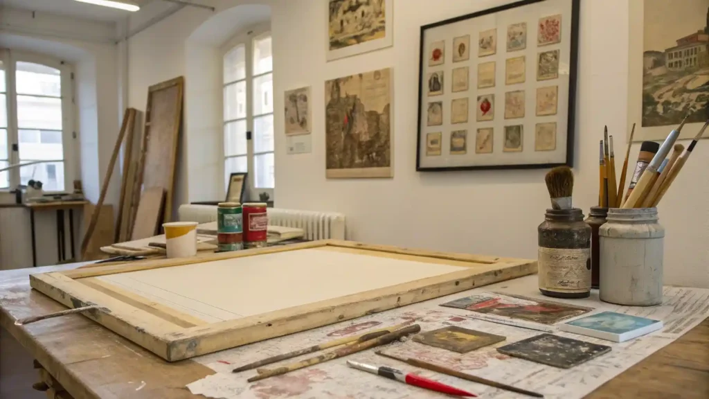 Creating vintage wall art with DIY materials