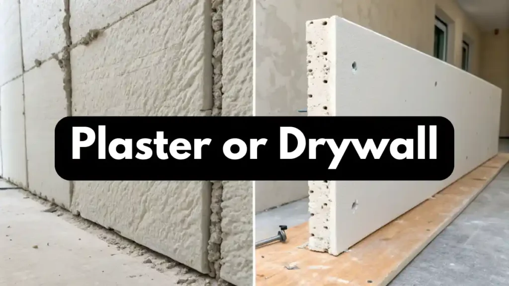 Identifying plaster or drywall by tapping the wall