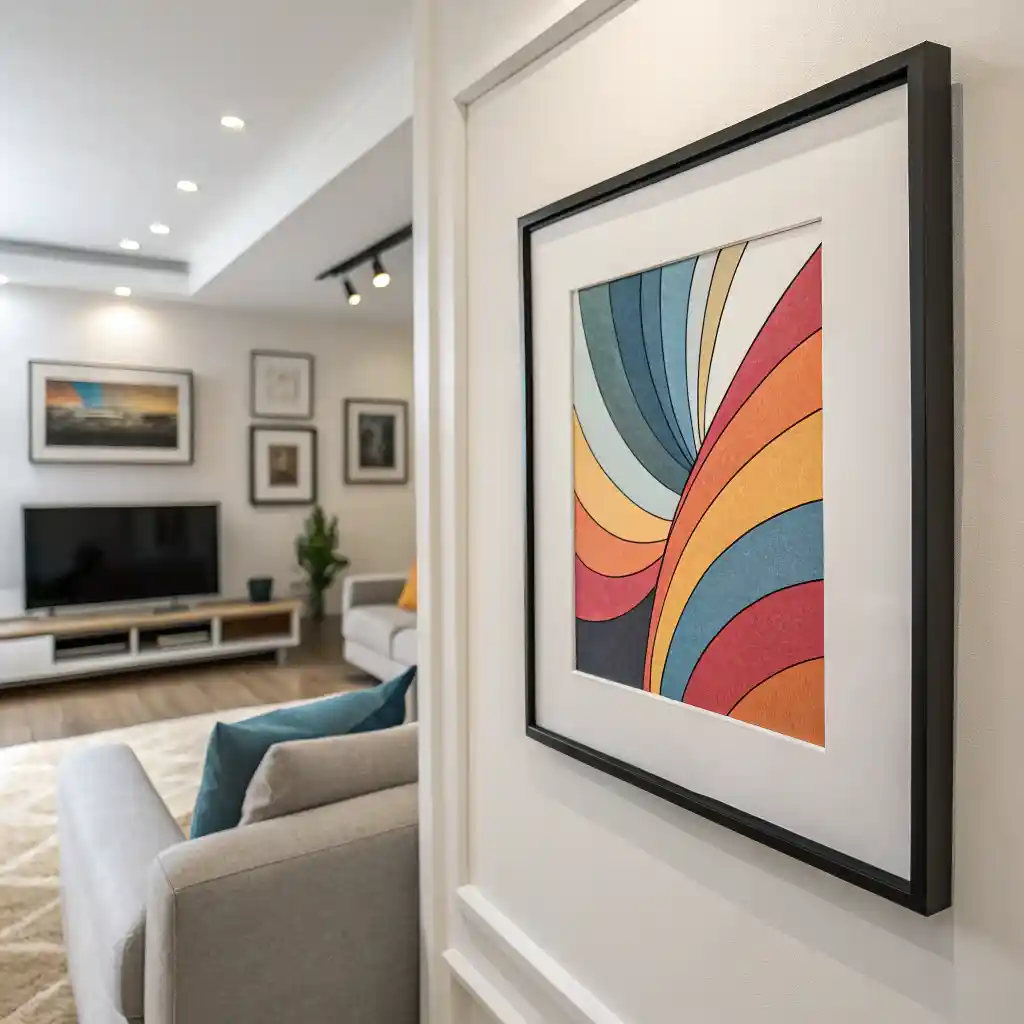 Abstract painting showcasing modern artwork style.