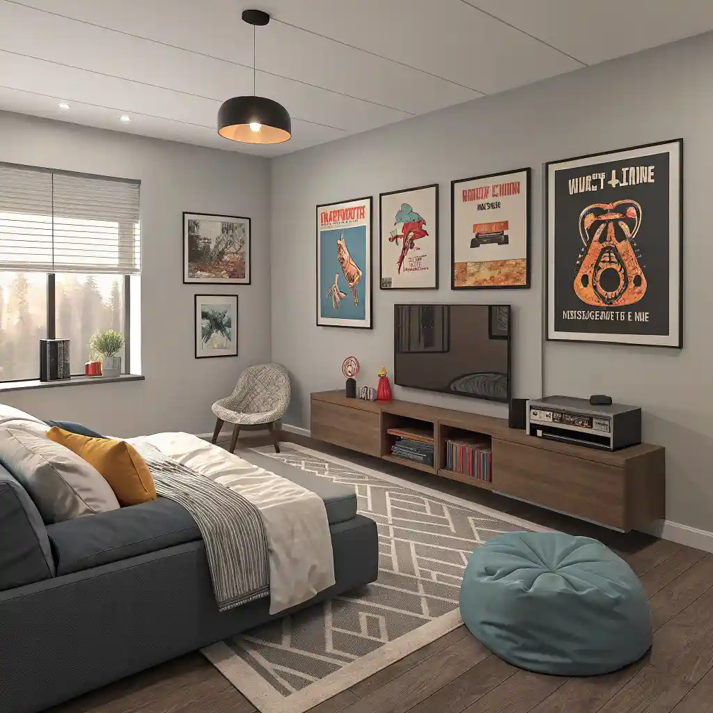 Bedrooms retro poster