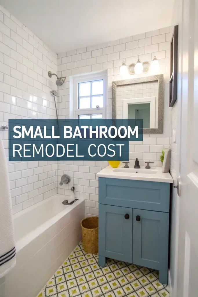Small bathroom remodel before and after comparison.