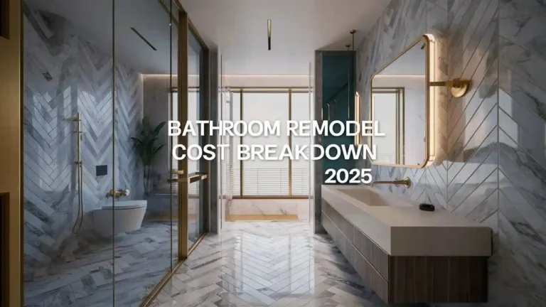 Bathroom remodel cost breakdown for 2025 with modern design example.