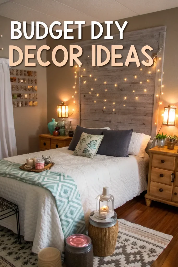 Affordable aesthetic DIY room decor using recycled materials