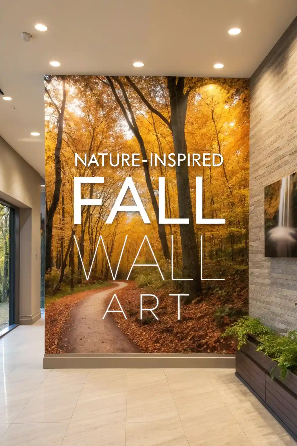 Autumn forest canvas wall art for home décor