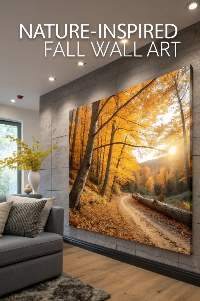 Botanical fall wallpapers wall art with chrysanthemums and warm tones