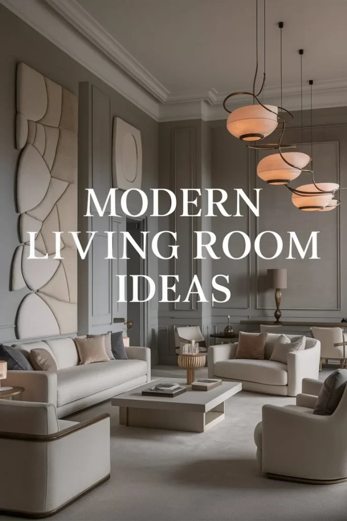 Explore stunning modern living room inspiration with elegant wall art and timeless furniture.
