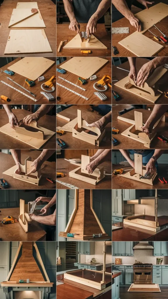 building a DIY wood vent hood cover step by step